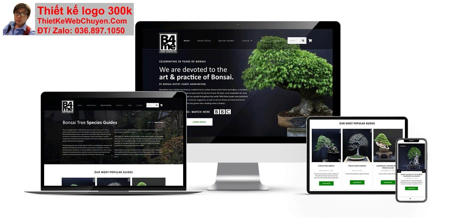 Thiết kế web bán cây xanh cảnh bon sai chuyên nghiệp Thiết kế web bán cây xanh cảnh bon sai chuyên nghiệp