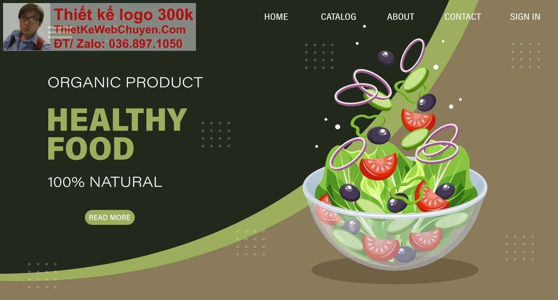 Thiết kế web bán đồ ăn và đồ uống healthy chuyên nghiệp Thiết kế web bán đồ ăn và đồ uống healthy chuyên nghiệp