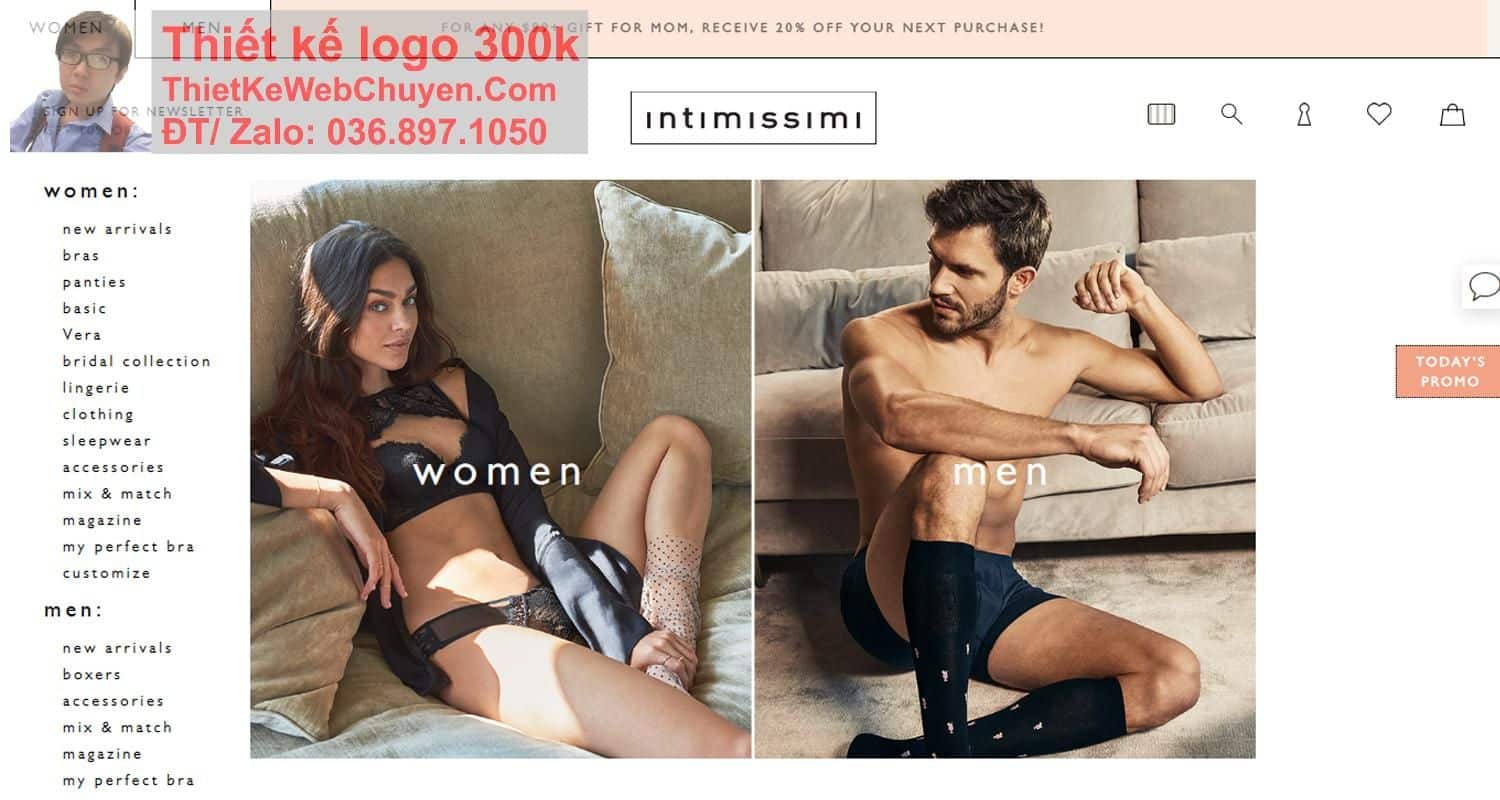 Thiết kế web bán đồ lót nam chuyên nghiệp Thiết kế web bán đồ lót nam chuyên nghiệp