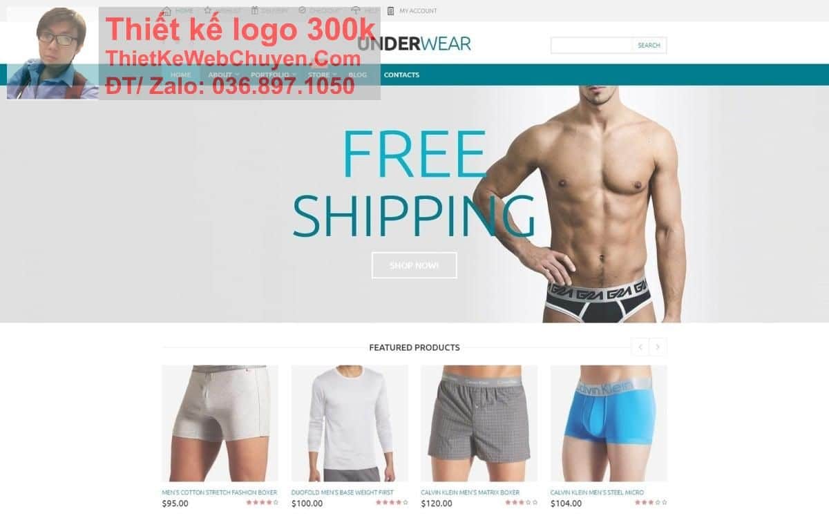 Thiết kế web bán đồ lót nam chuyên nghiệp Thiết kế web bán đồ lót nam chuyên nghiệp