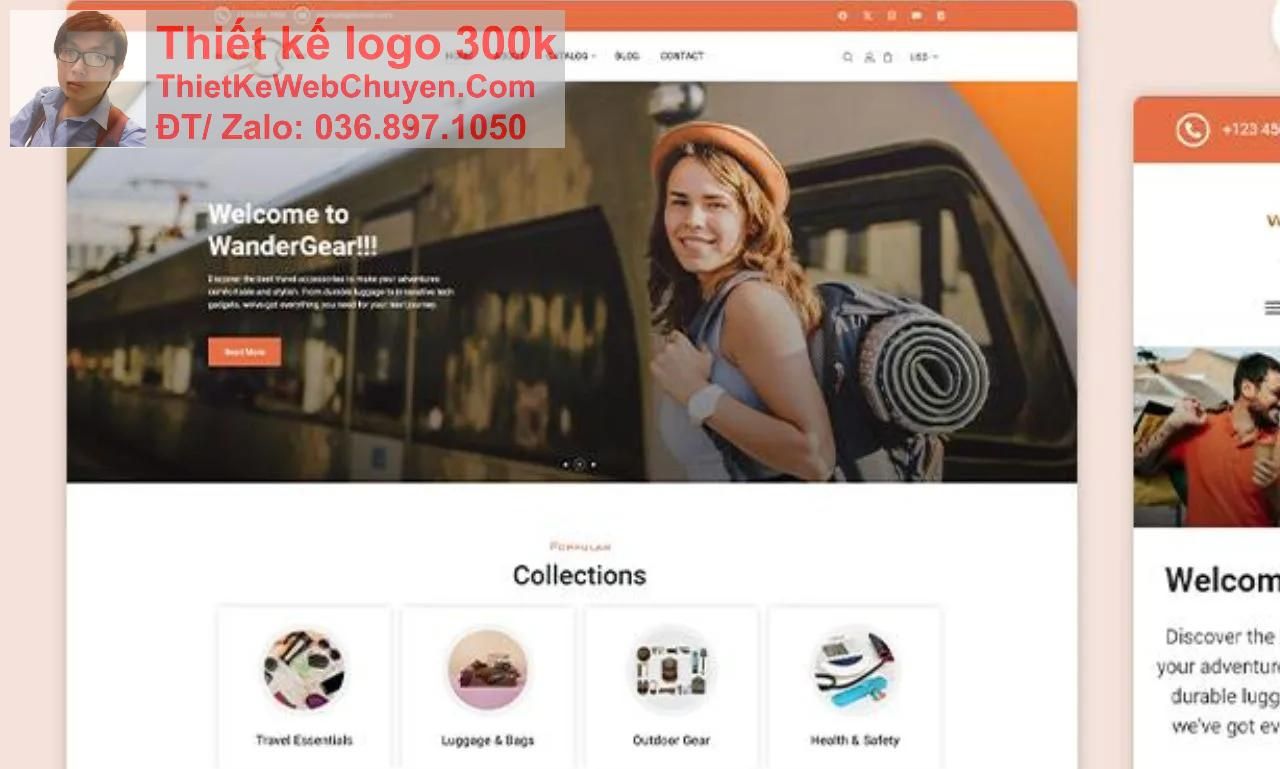 Thiết kế web bán đồ phượt du lịch chuyên nghiệp Thiết kế web bán đồ phượt du lịch chuyên nghiệp