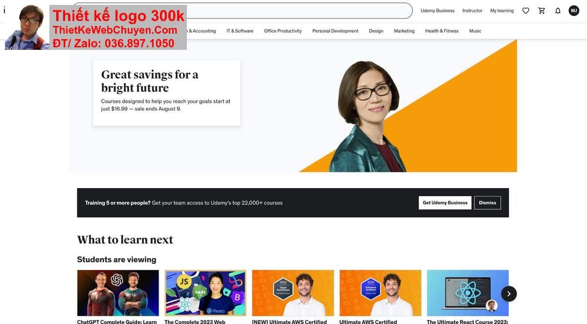Thiết kế web bán khóa học trực tuyến chuyên nghiệp Thiết kế web bán khóa học trực tuyến chuyên nghiệp
