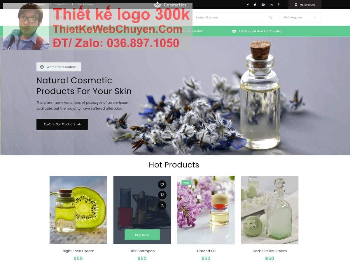 Thiết kế web bán mỹ phẩm chuyên nghiệp Thiết kế web bán mỹ phẩm chuyên nghiệp