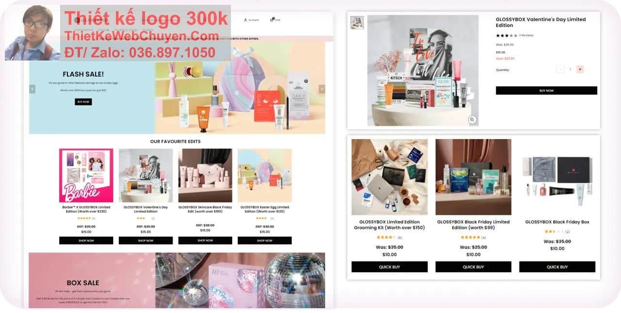 Thiết kế web bán mỹ phẩm chuyên nghiệp Thiết kế web bán mỹ phẩm chuyên nghiệp