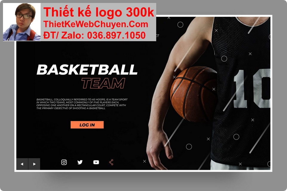 Thiết kế web bán phụ kiện bóng rổ chuyên nghiệp