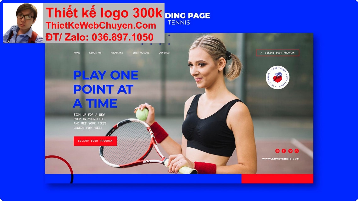 Thiết kế web bán phụ kiện cầu lông chuyên nghiệp