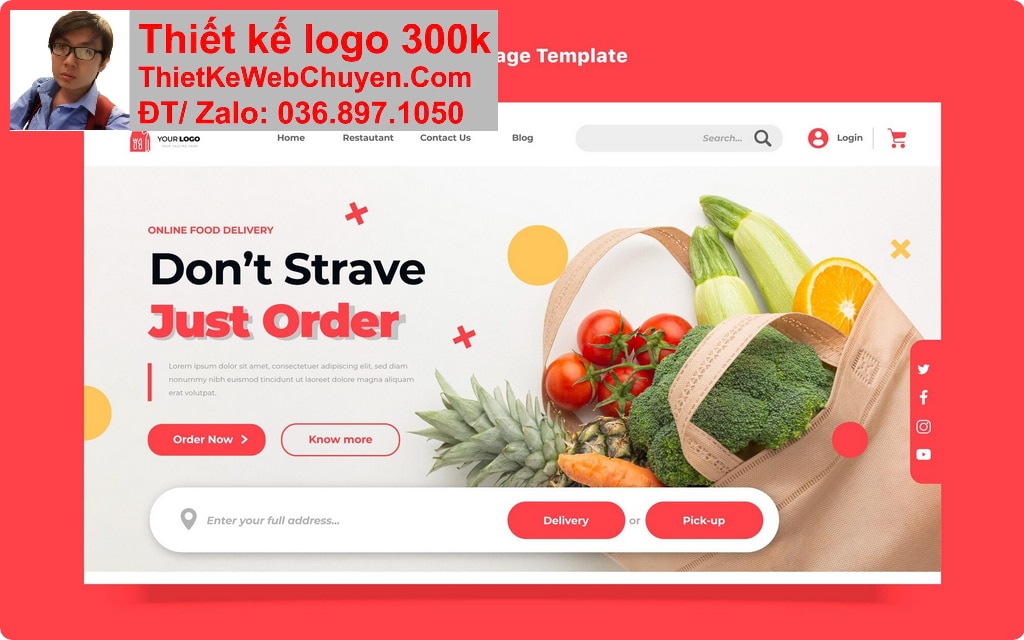 Thiết kế web bán thực phẩm sạch chuyên nghiệp Thiết kế web bán thực phẩm sạch chuyên nghiệp