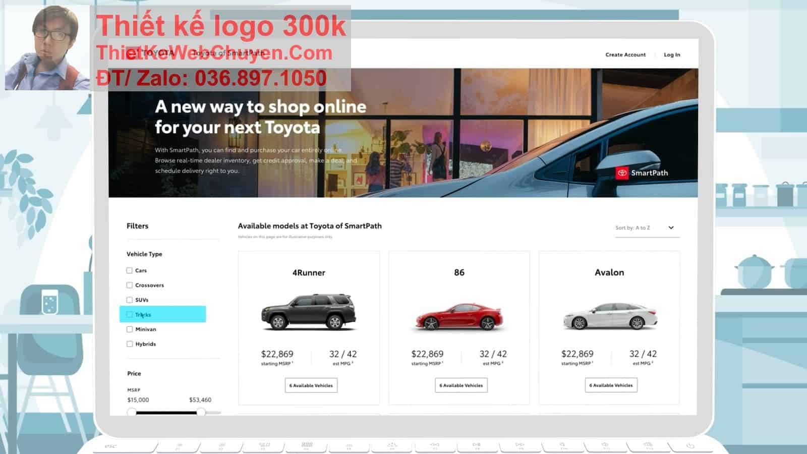 Thiết kế web bán xe ôto Toyota chuyên nghiệp Thiết kế web bán xe ôto Toyota chuyên nghiệp