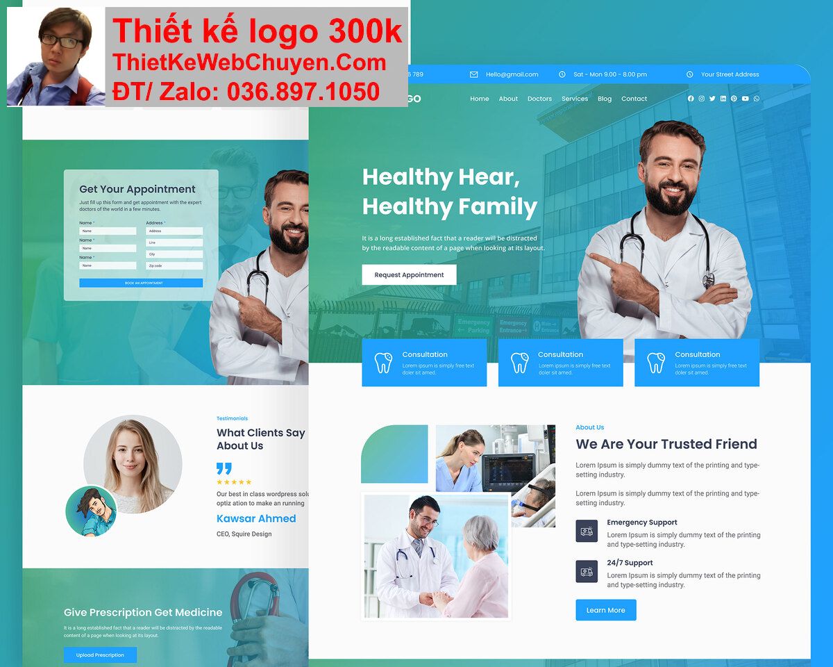Thiết kế web bệnh viện chuyên nghiệp Thiết kế web bệnh viện chuyên nghiệp