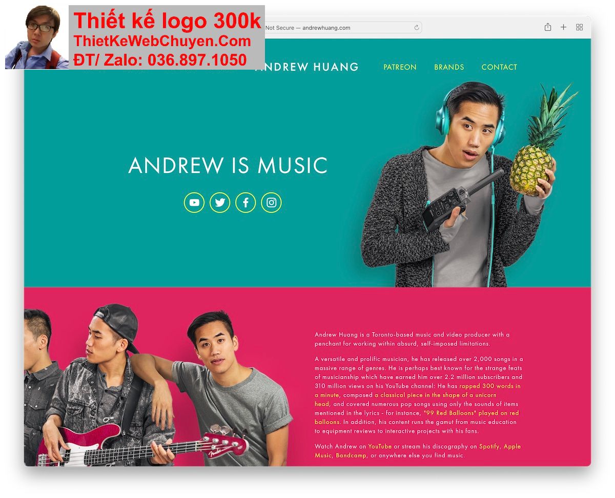 Thiết kế web ca sĩ chuyên nghiệp Thiết kế web ca sĩ chuyên nghiệp