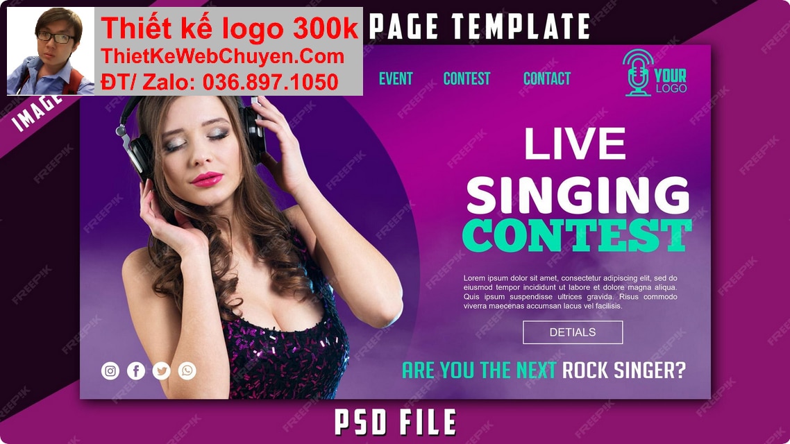 Thiết kế web ca sĩ chuyên nghiệp