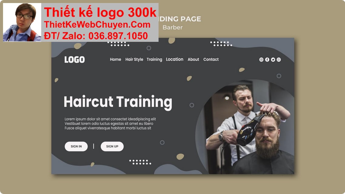 Thiết kế web cắt tóc barber shop chuyên nghiệp