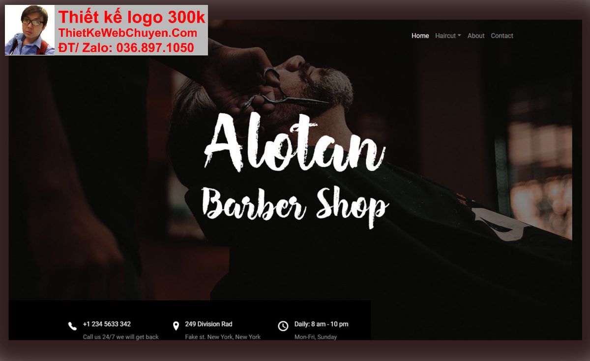Thiết kế web cắt tóc barber shop chuyên nghiệp Thiết kế web cắt tóc barber shop chuyên nghiệp