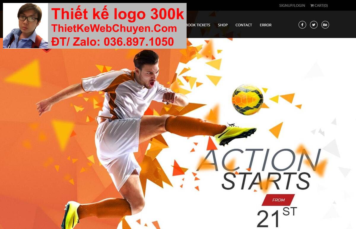 Thiết kế web câu lạc bộ thể thao chuyên nghiệp Thiết kế web câu lạc bộ thể thao chuyên nghiệp