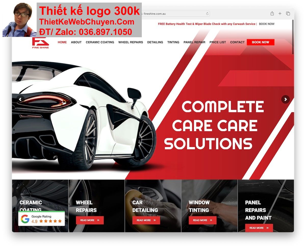 Thiết kế web chăm sóc xe detailing chuyên nghiệp Thiết kế web chăm sóc xe detailing chuyên nghiệp