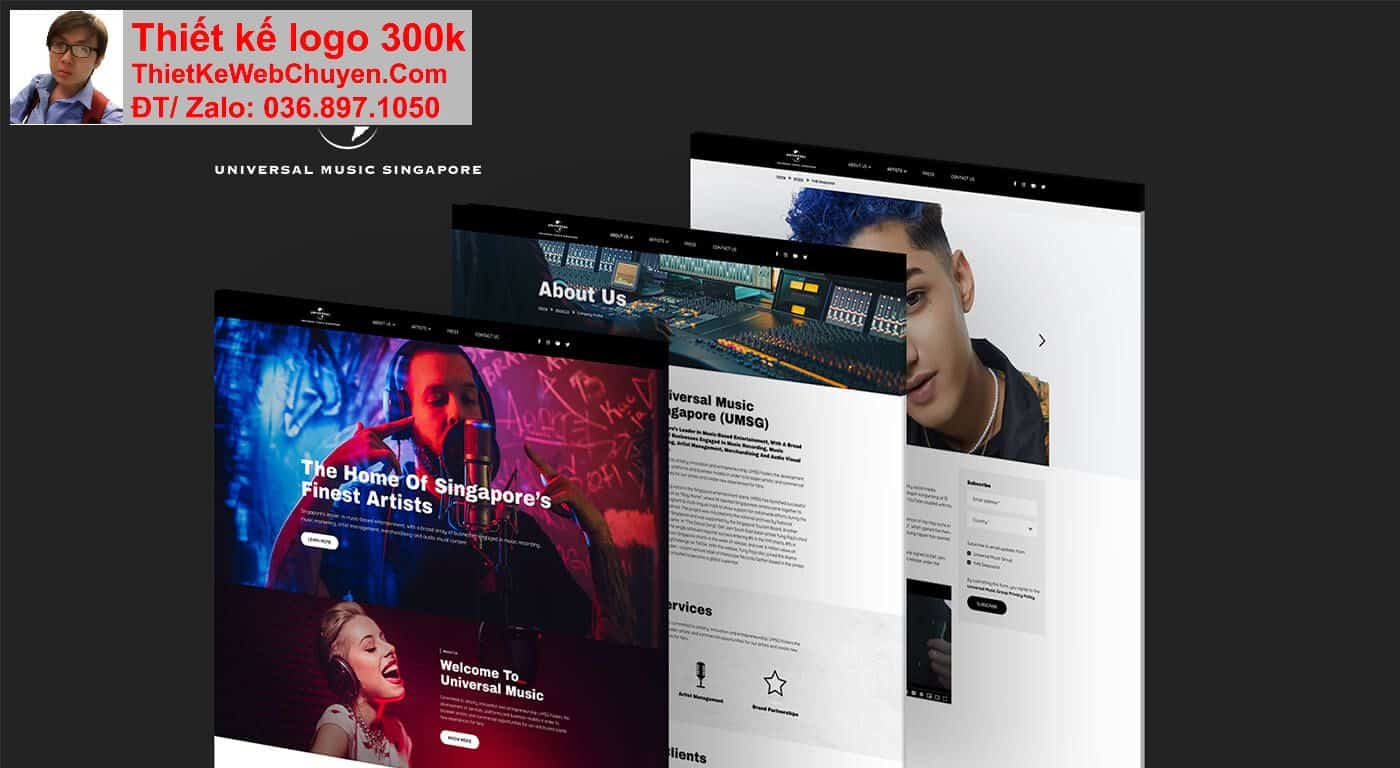 Thiết kế web công ty âm nhạc chuyên nghiệp Thiết kế web công ty âm nhạc chuyên nghiệp