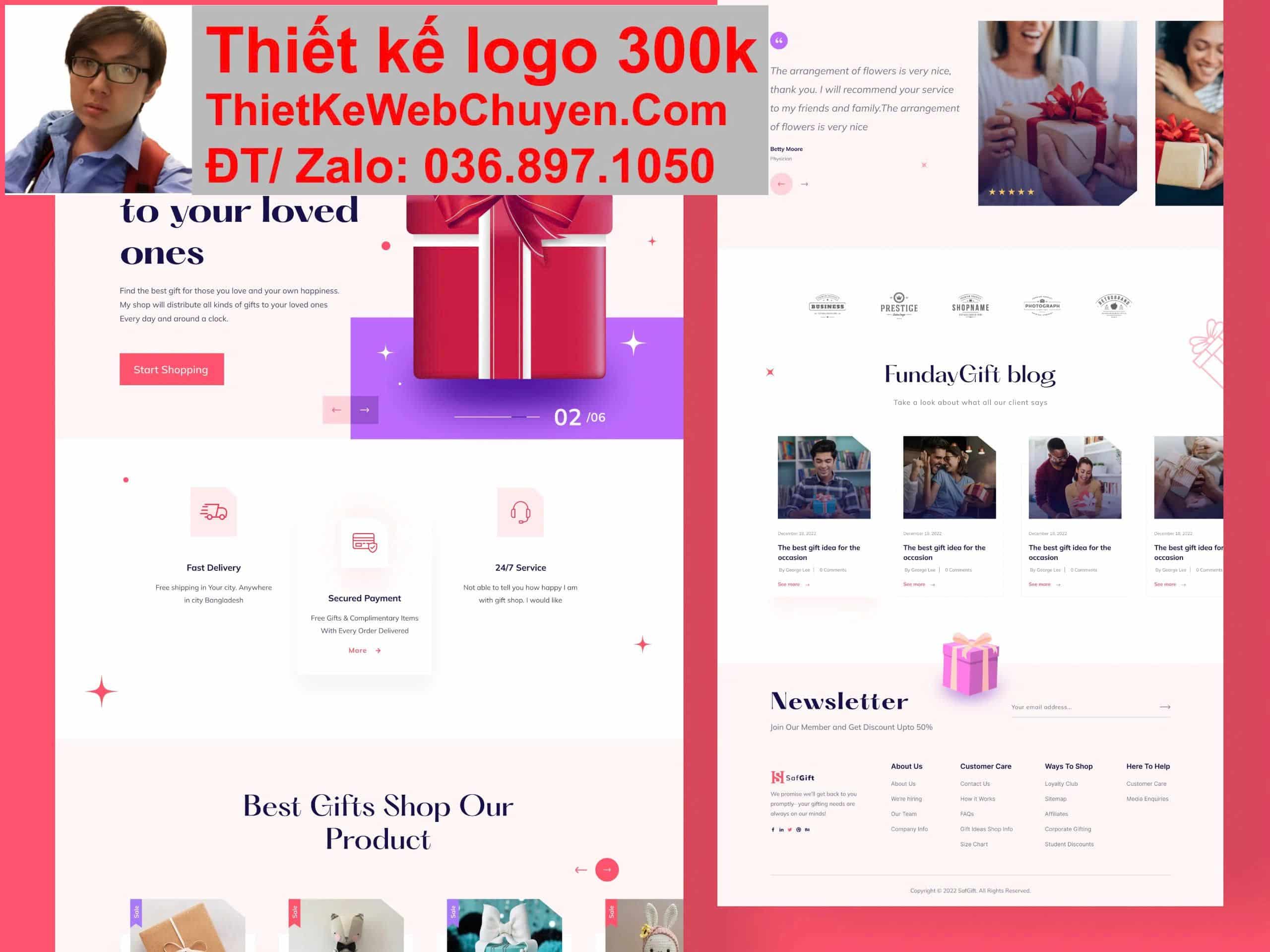 Thiết kế web công ty bán quà tặng chuyên nghiệp Thiết kế web công ty bán quà tặng chuyên nghiệp