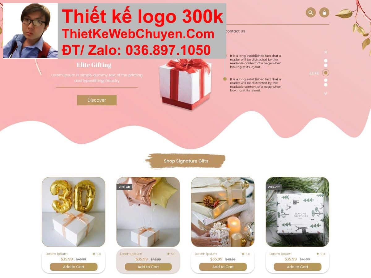Thiết kế web công ty bán quà tặng chuyên nghiệp Thiết kế web công ty bán quà tặng chuyên nghiệp