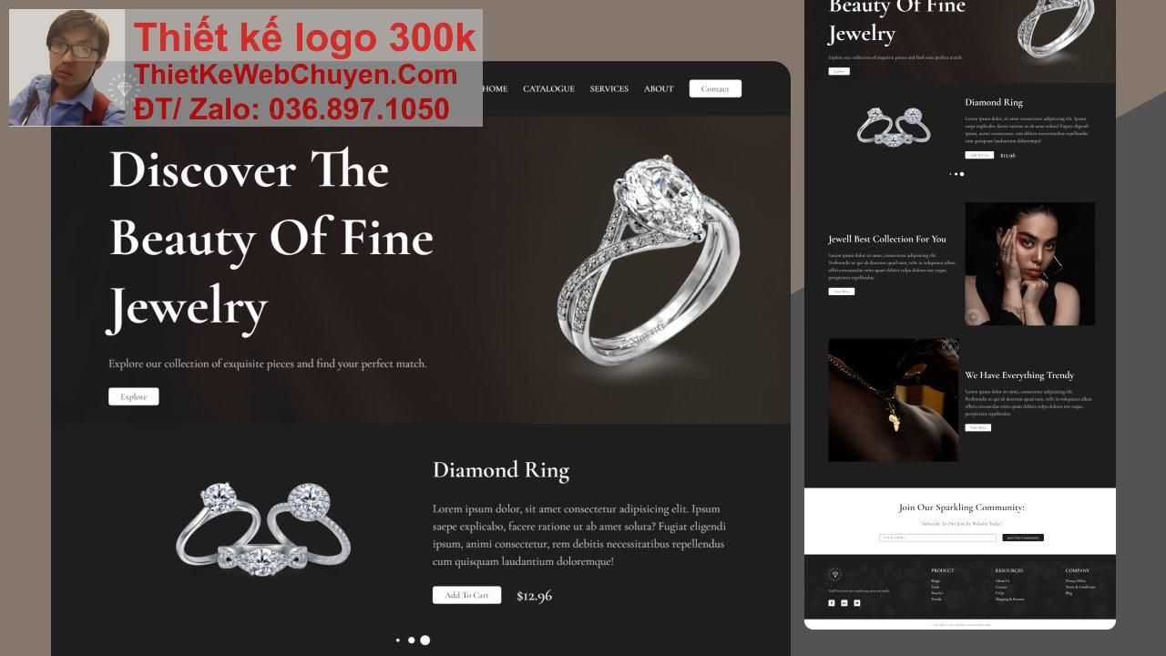 Thiết kế web công ty đá quý chuyên nghiệp Thiết kế web công ty đá quý chuyên nghiệp