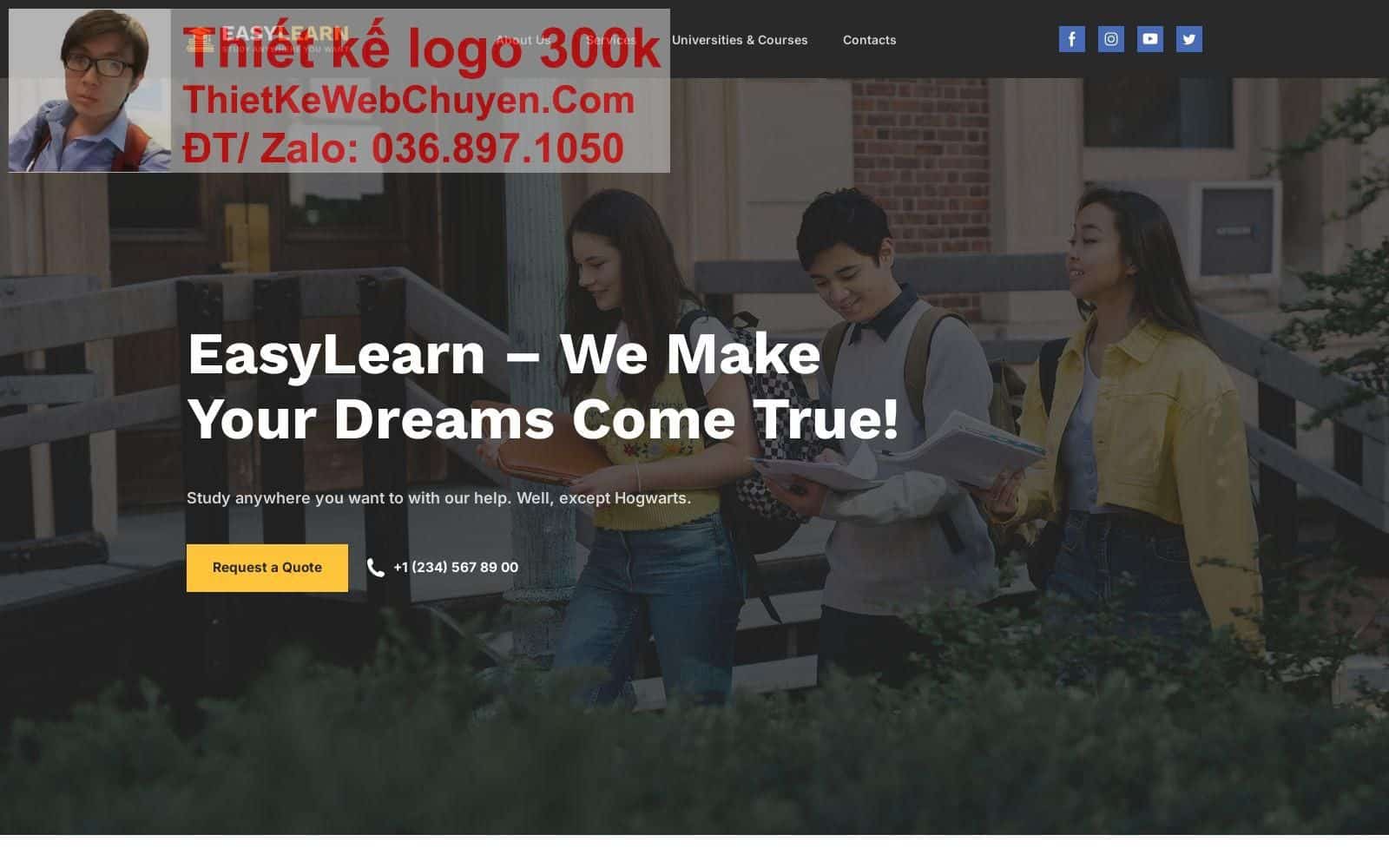 Thiết kế web công ty du học quốc tế chuyên nghiệp Thiết kế web công ty du học quốc tế chuyên nghiệp