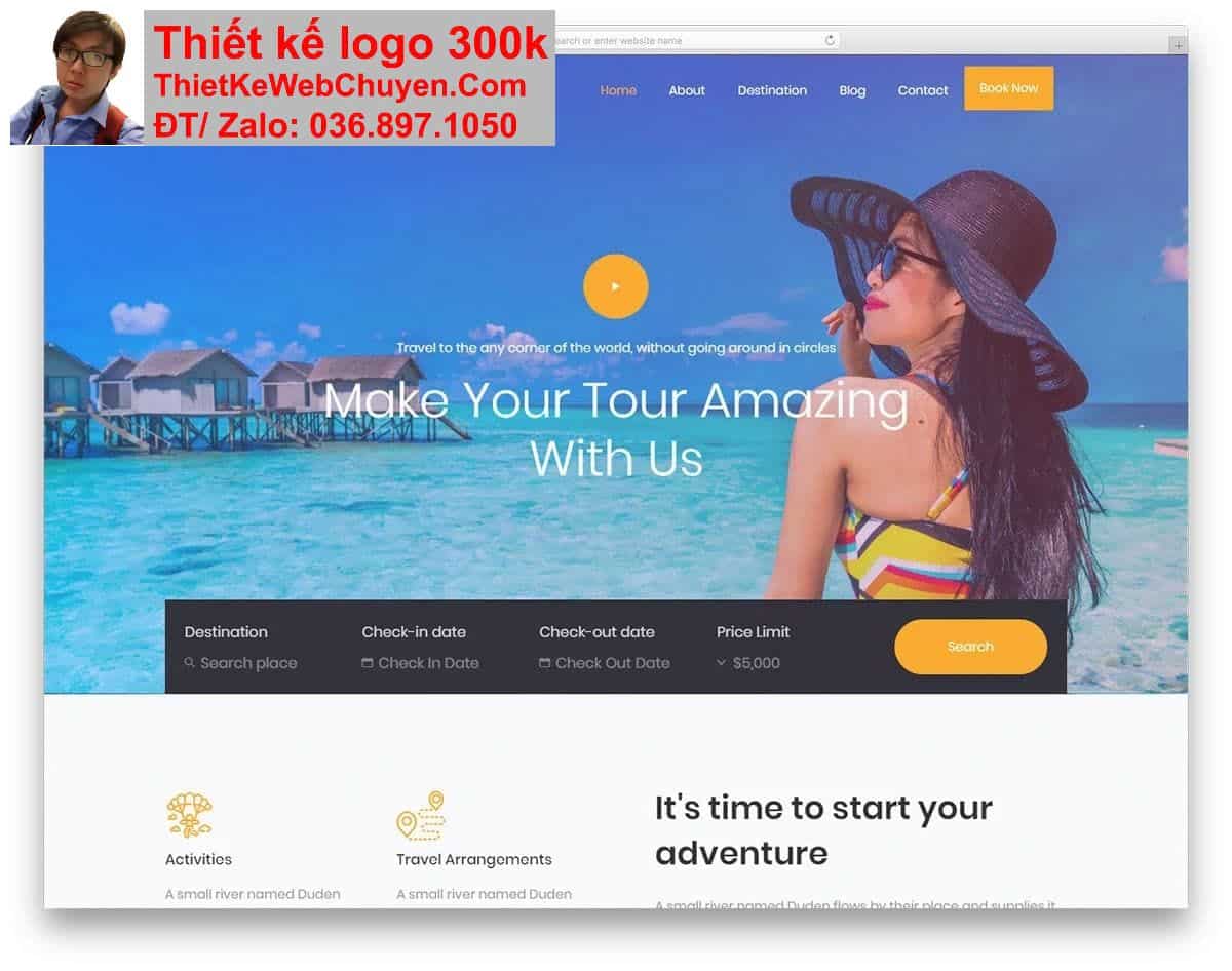Thiết kế web công ty du lịch tour chuyên nghiệp Thiết kế web công ty du lịch tour chuyên nghiệp