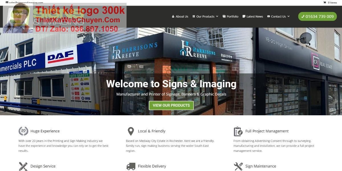 Thiết kế web công ty làm bảng hiệu quảng cáo chuyên nghiệp