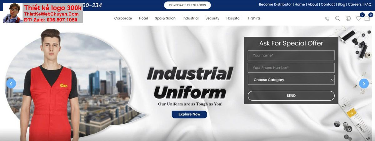 Thiết kế web công ty may đồng phục chuyên nghiệp Thiết kế web công ty may đồng phục chuyên nghiệp