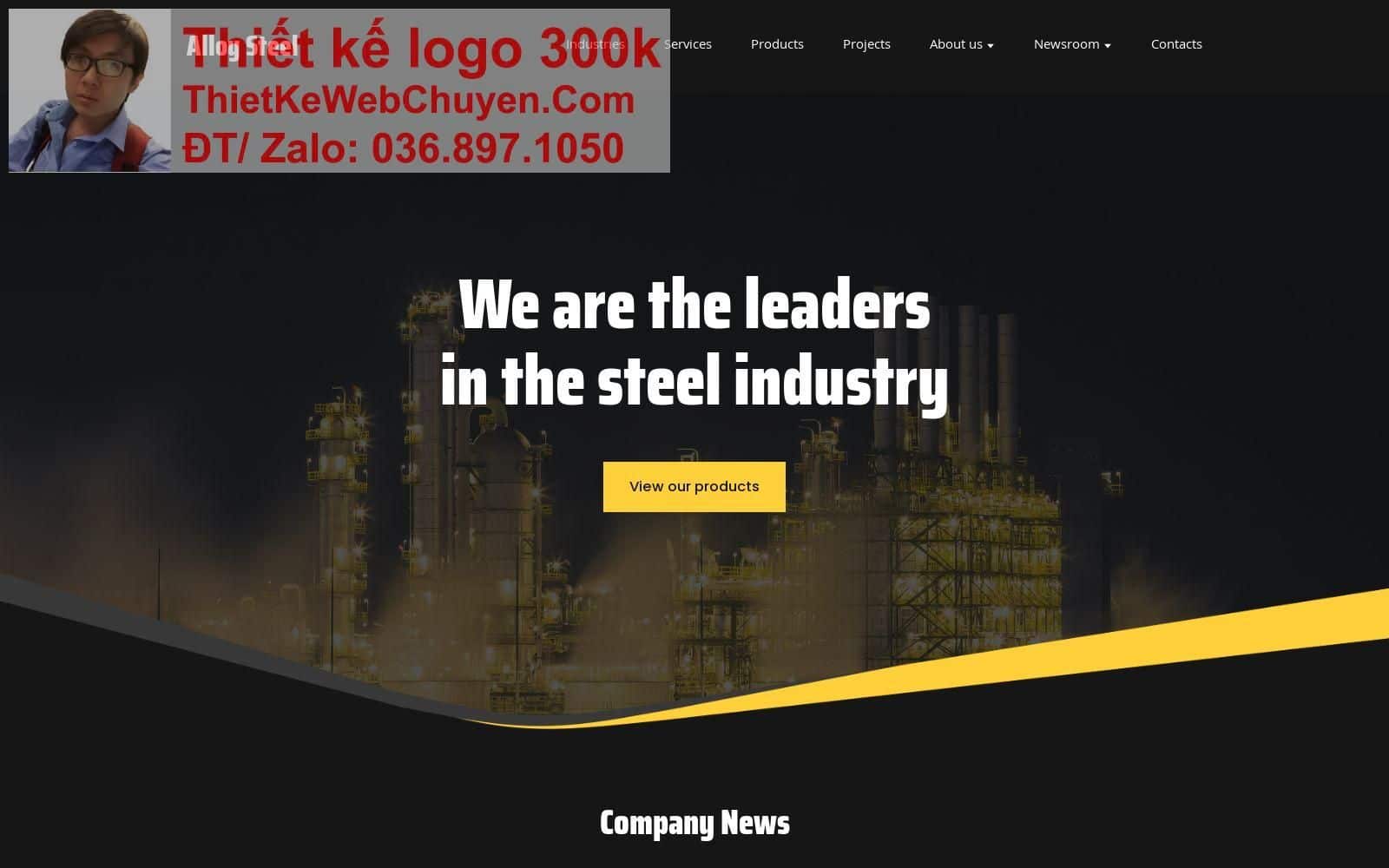 Thiết kế web công ty sắt thép chuyên nghiệp Thiết kế web công ty sắt thép chuyên nghiệp