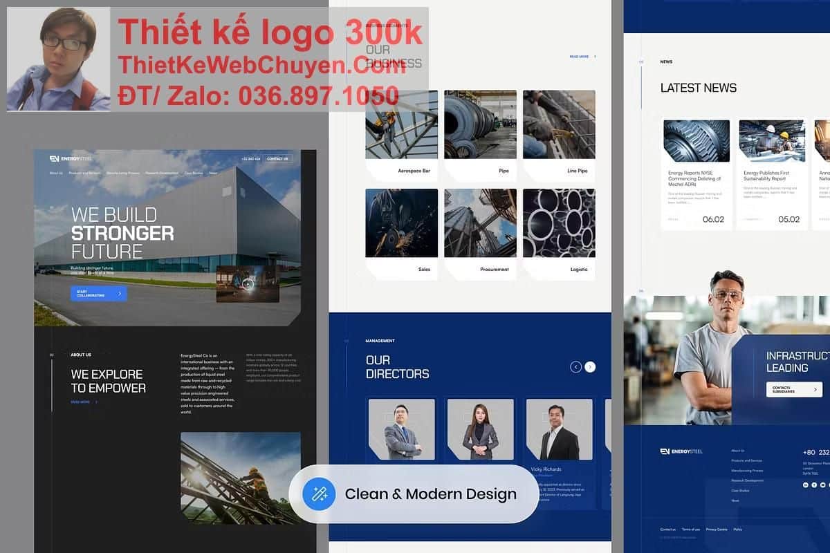 Thiết kế web công ty sắt thép chuyên nghiệp Thiết kế web công ty sắt thép chuyên nghiệp