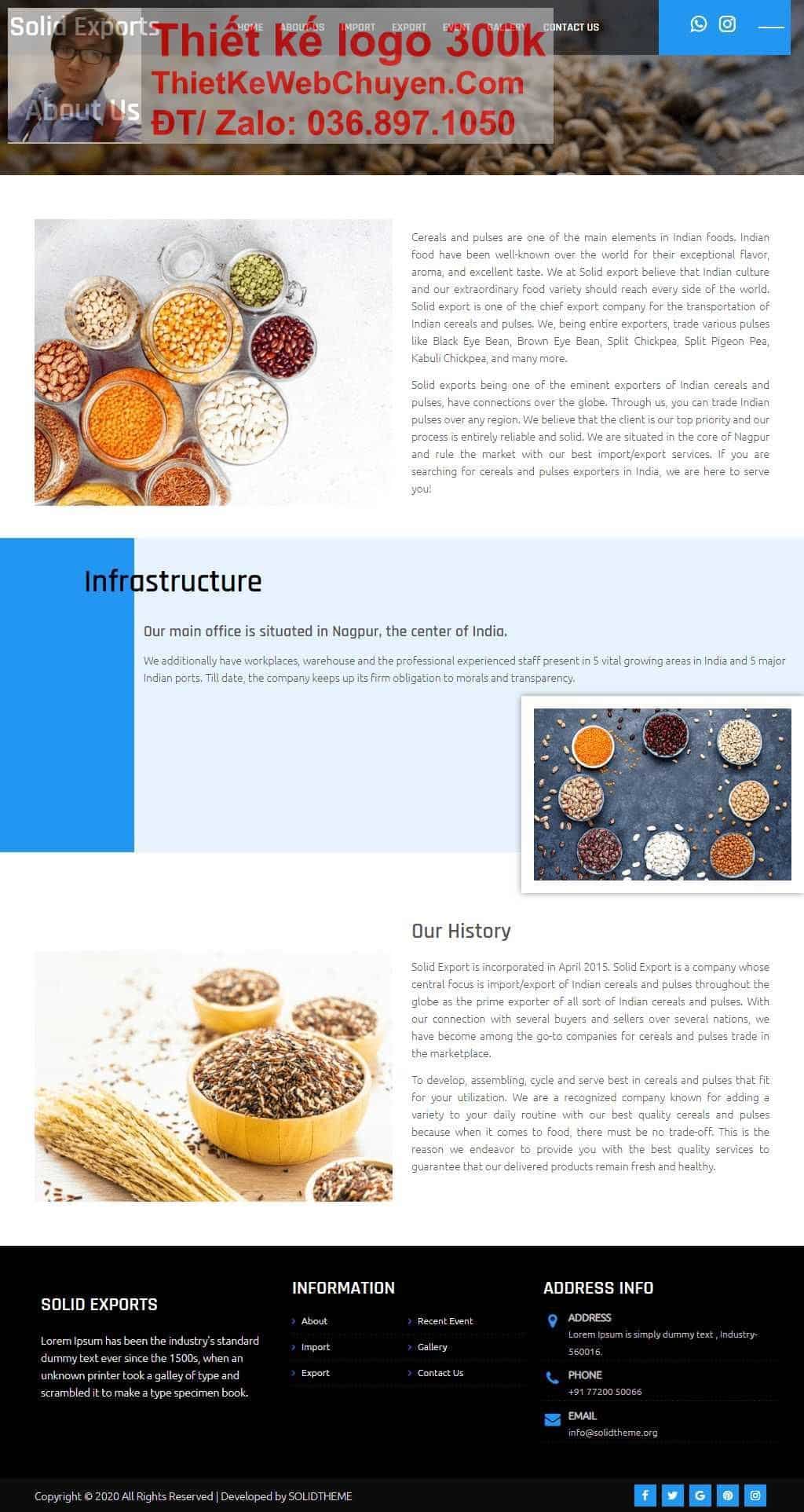 Thiết kế web công ty thương mại xuất khẩu chuyên nghiệp Thiết kế web công ty thương mại xuất khẩu chuyên nghiệp