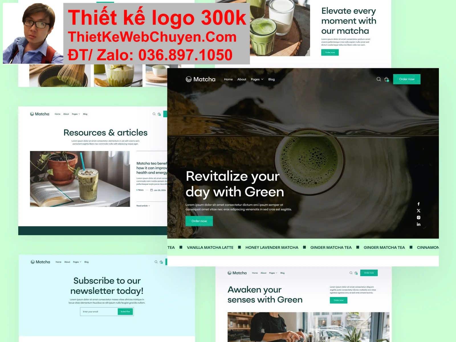 Thiết kế web công ty trà xanh chuyên nghiệp Thiết kế web công ty trà xanh chuyên nghiệp