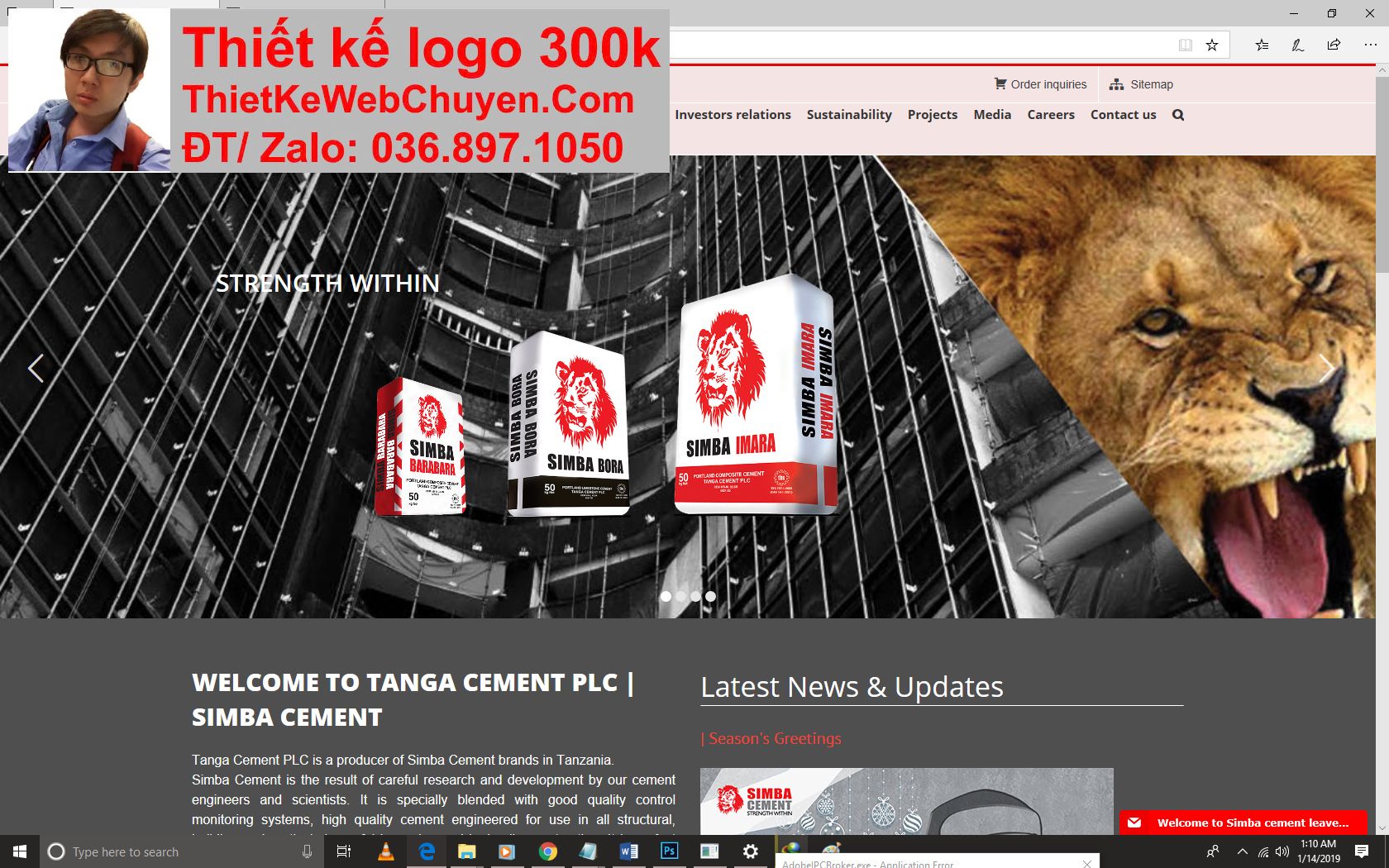 Thiết kế web công ty xi măng chuyên nghiệp Thiết kế web công ty xi măng chuyên nghiệp