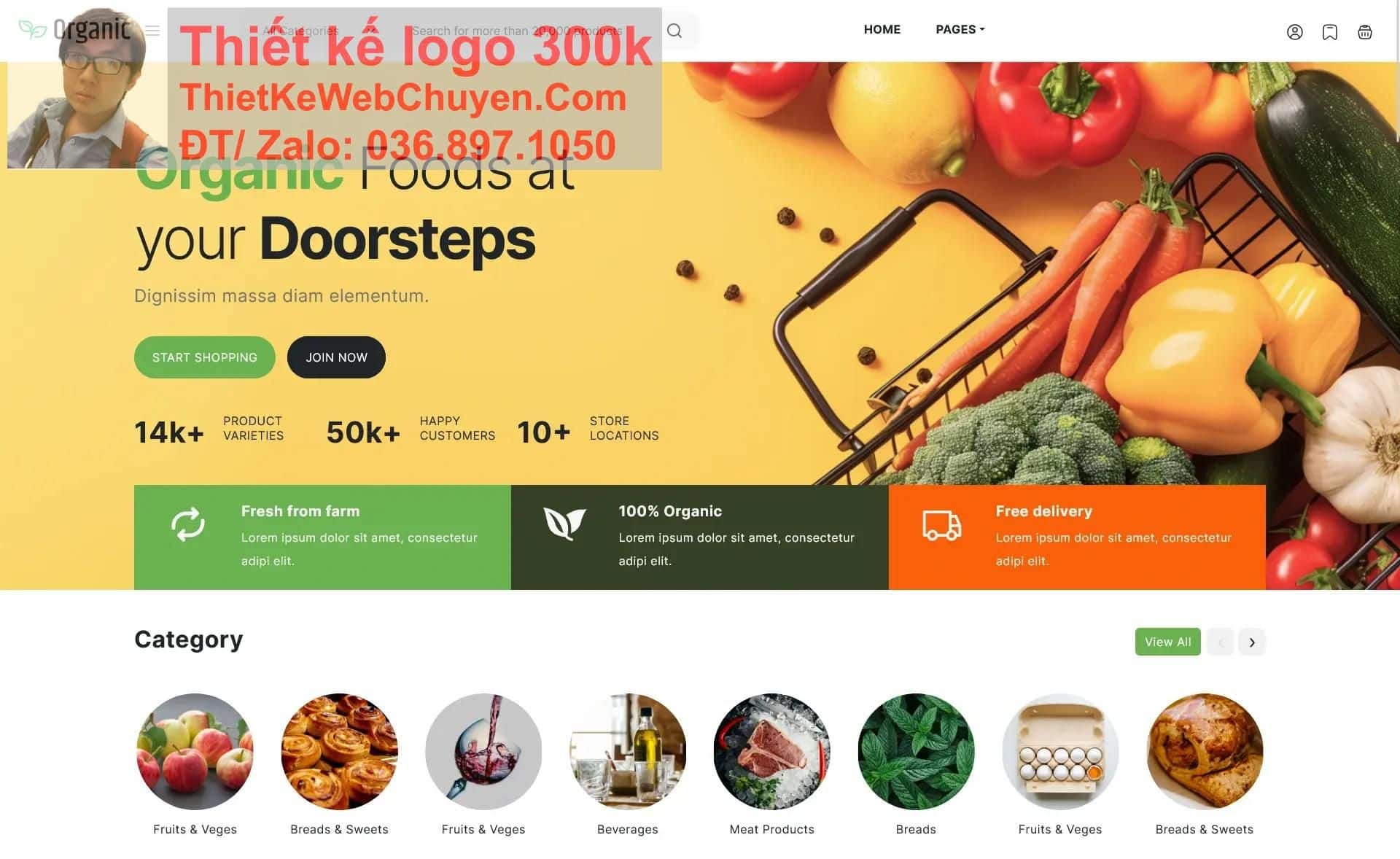 Thiết kế web cửa hàng bách hoá chuyên nghiệp Thiết kế web cửa hàng bách hoá chuyên nghiệp