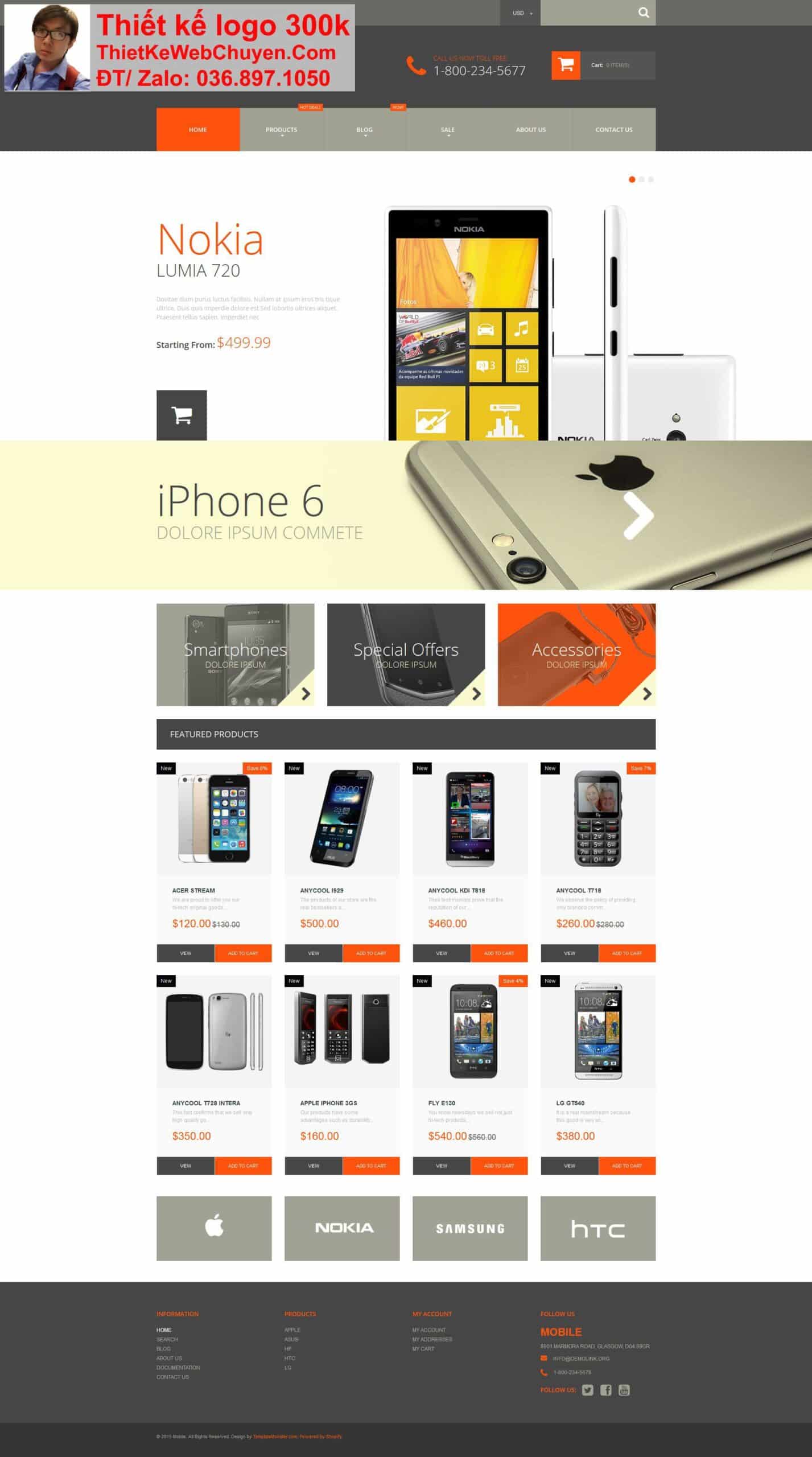 Thiết kế web cửa hàng điện thoại chuyên nghiệp Thiết kế web cửa hàng điện thoại chuyên nghiệp