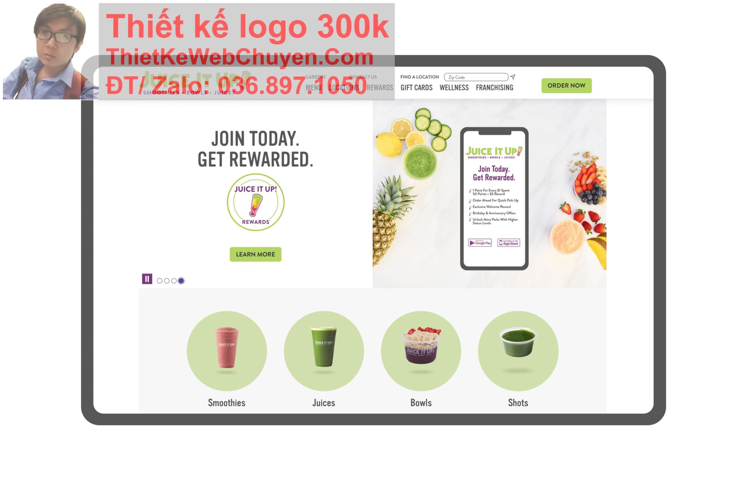 Thiết kế web cửa hàng nước ép sinh tố chuyên nghiệp Thiết kế web cửa hàng nước ép sinh tố chuyên nghiệp