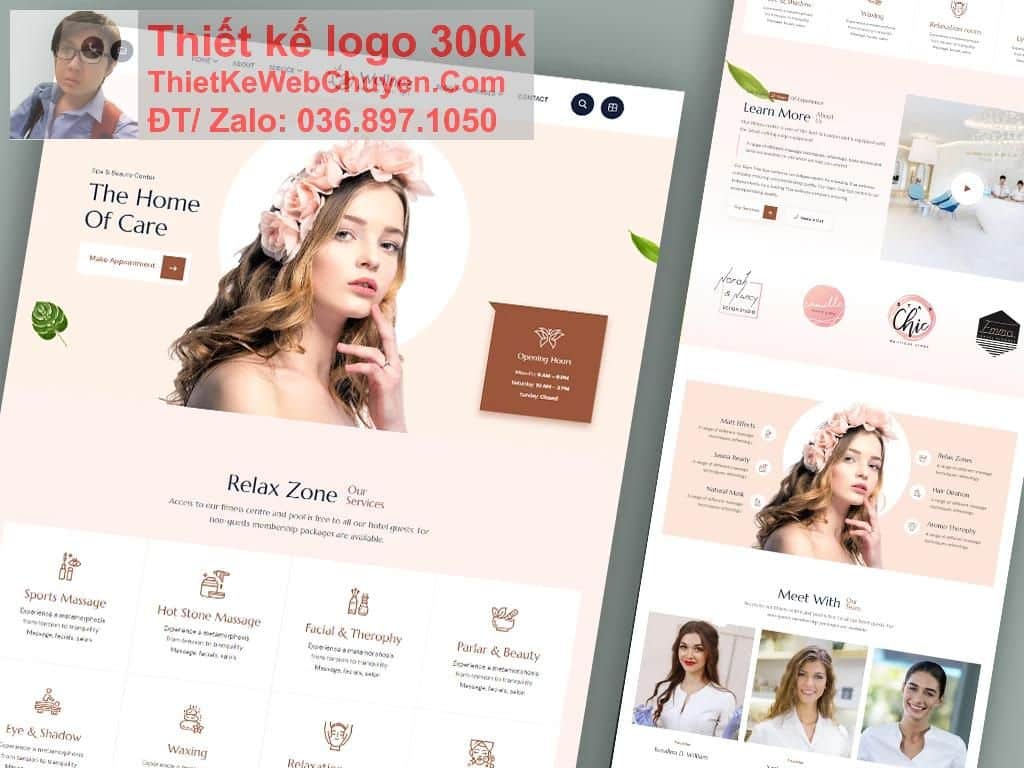 Thiết kế web dịch vụ Beauty clinic chuyên nghiệp Thiết kế web dịch vụ Beauty clinic chuyên nghiệp