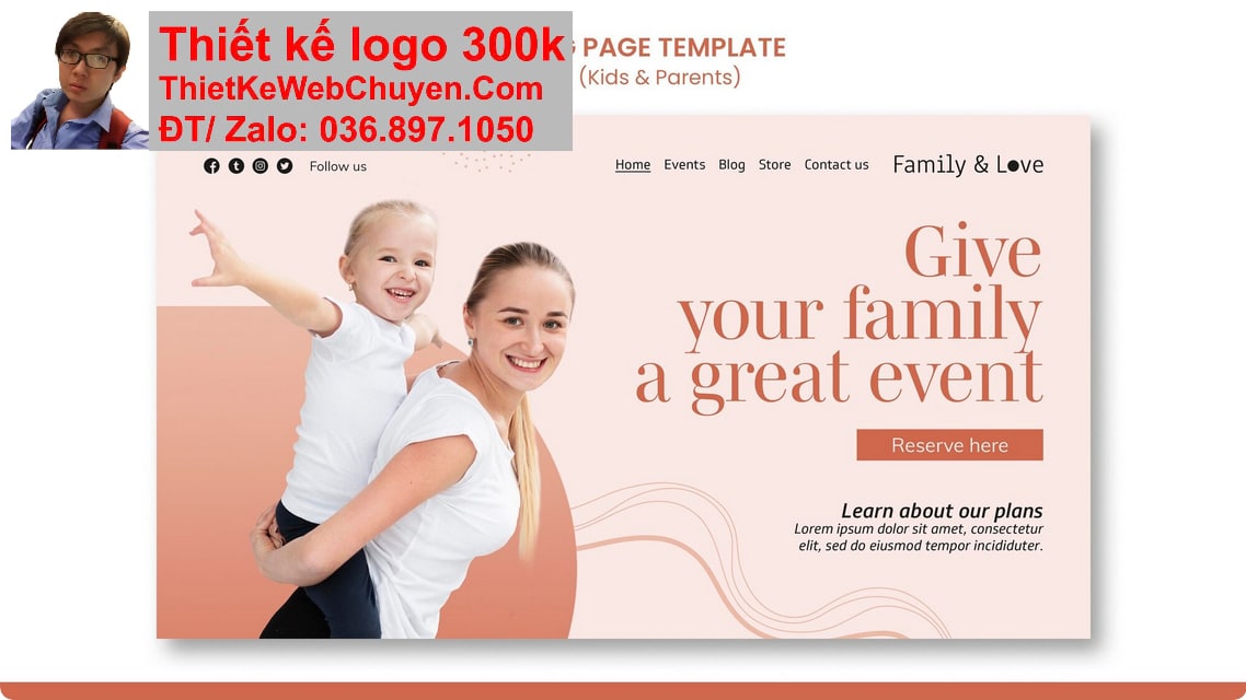 Thiết kế web dịch vụ chăm sóc mẹ và bé chuyên nghiệp