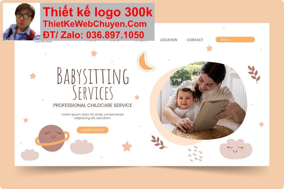 Thiết kế web dịch vụ chăm sóc mẹ và bé chuyên nghiệp