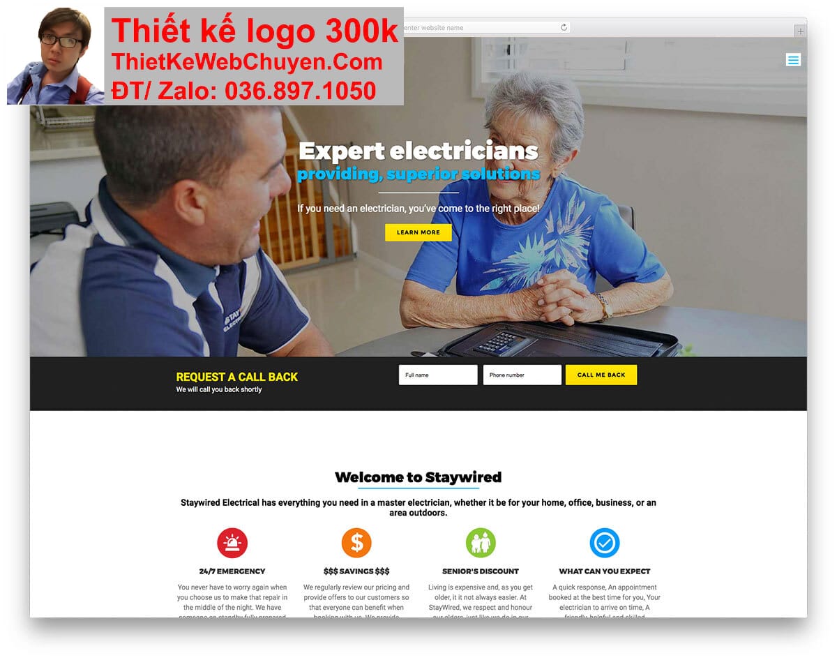 Thiết kế web dịch vụ sửa điện lạnh chuyên nghiệp Thiết kế web dịch vụ sửa điện lạnh chuyên nghiệp