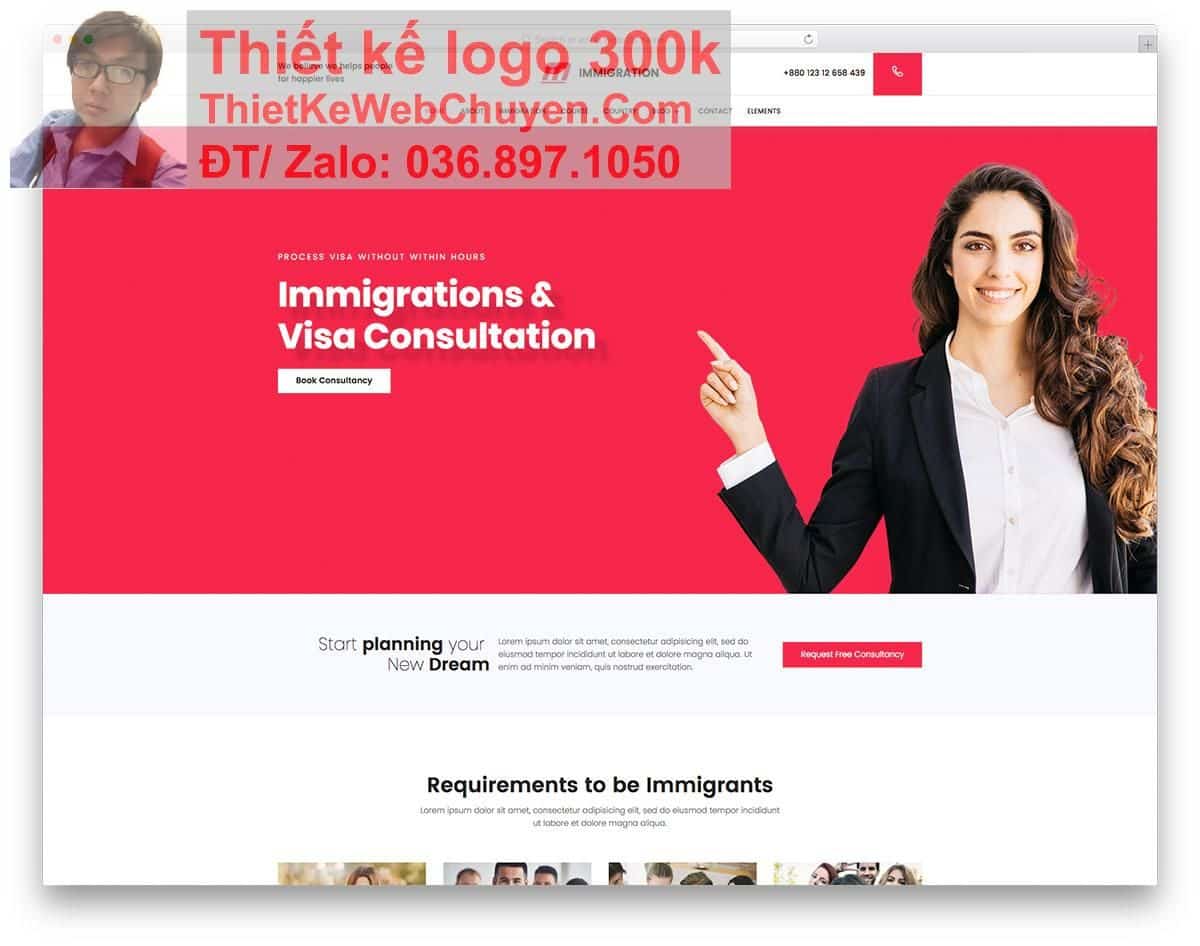 Thiết kế web dịch vụ tư vấn Visa chuyên nghiệp Thiết kế web dịch vụ tư vấn Visa chuyên nghiệp
