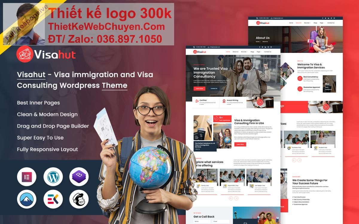 Thiết kế web dịch vụ tư vấn Visa chuyên nghiệp Thiết kế web dịch vụ tư vấn Visa chuyên nghiệp