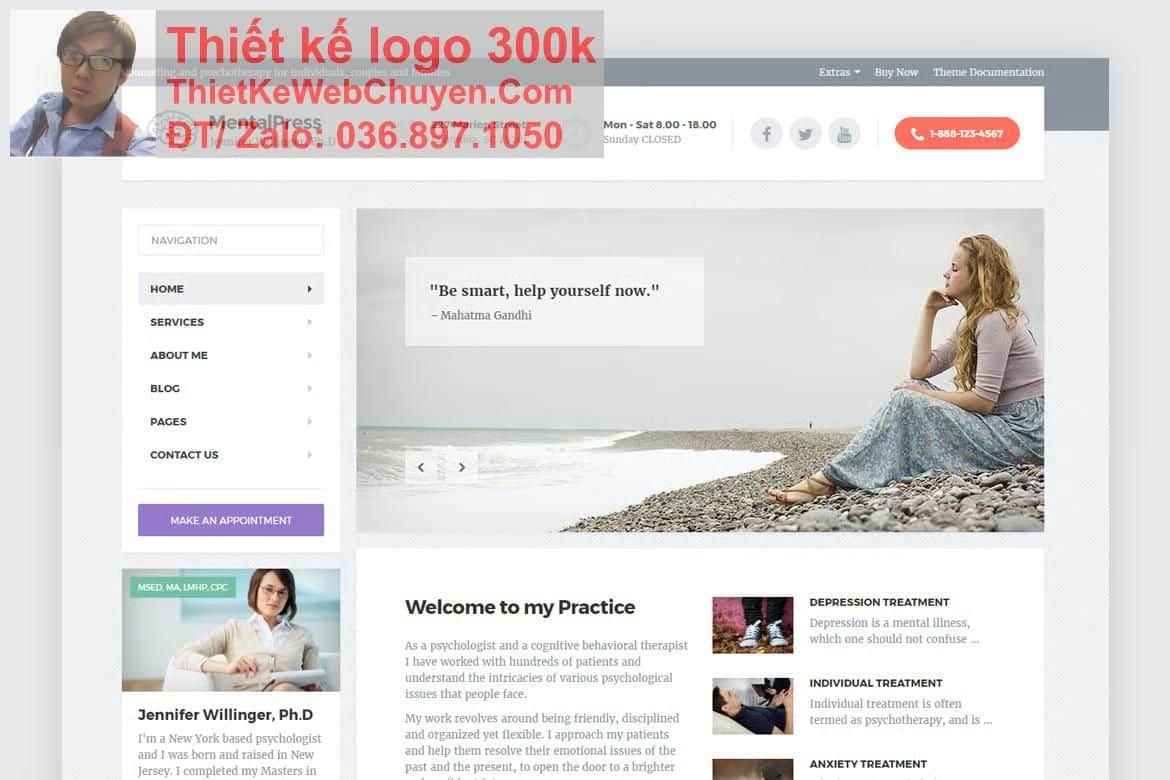 Thiết kế web dịch vụ tư vấn tâm lý chuyên nghiệp Thiết kế web dịch vụ tư vấn tâm lý chuyên nghiệp