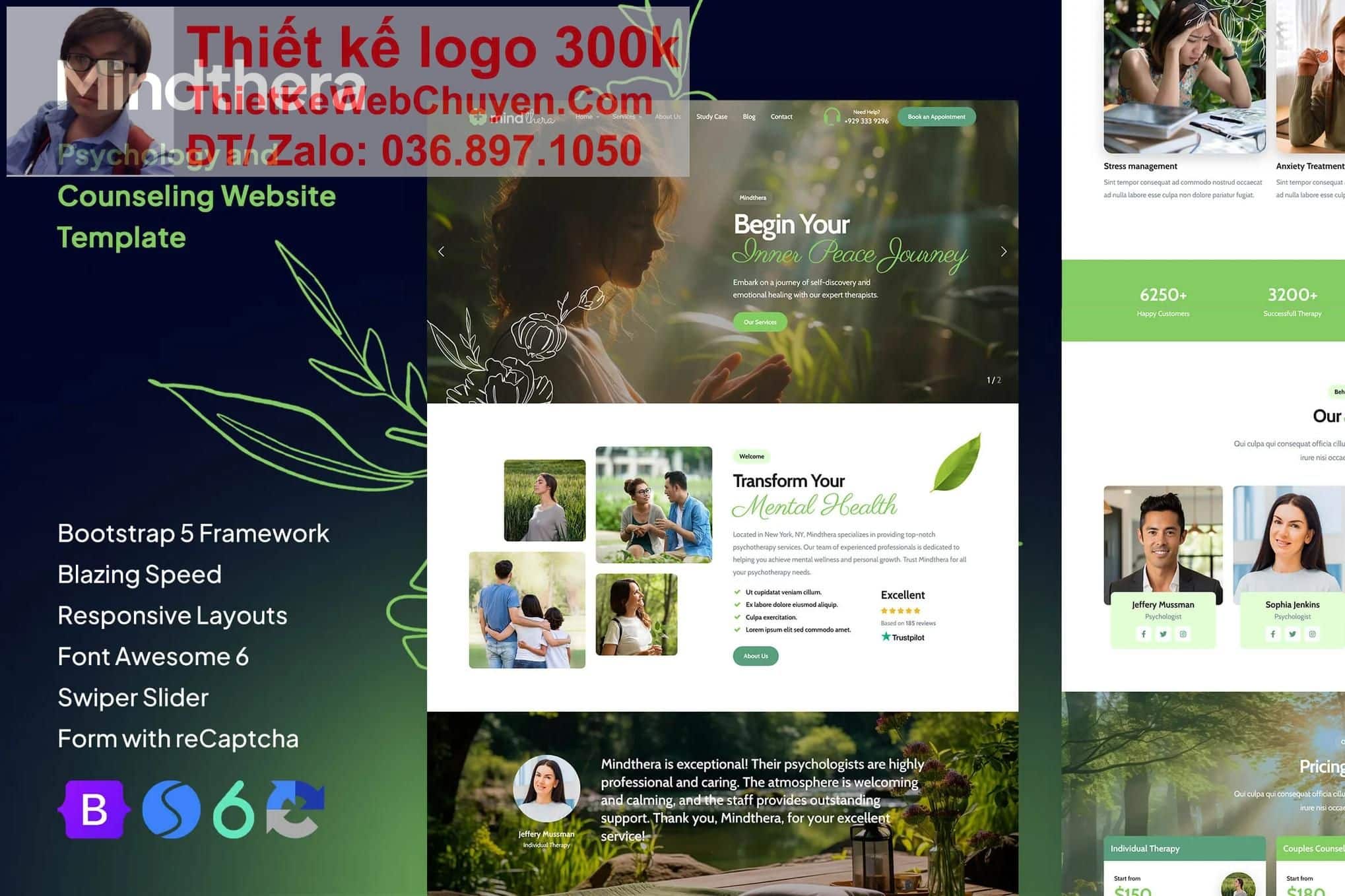 Thiết kế web dịch vụ tư vấn tâm lý chuyên nghiệp Thiết kế web dịch vụ tư vấn tâm lý chuyên nghiệp