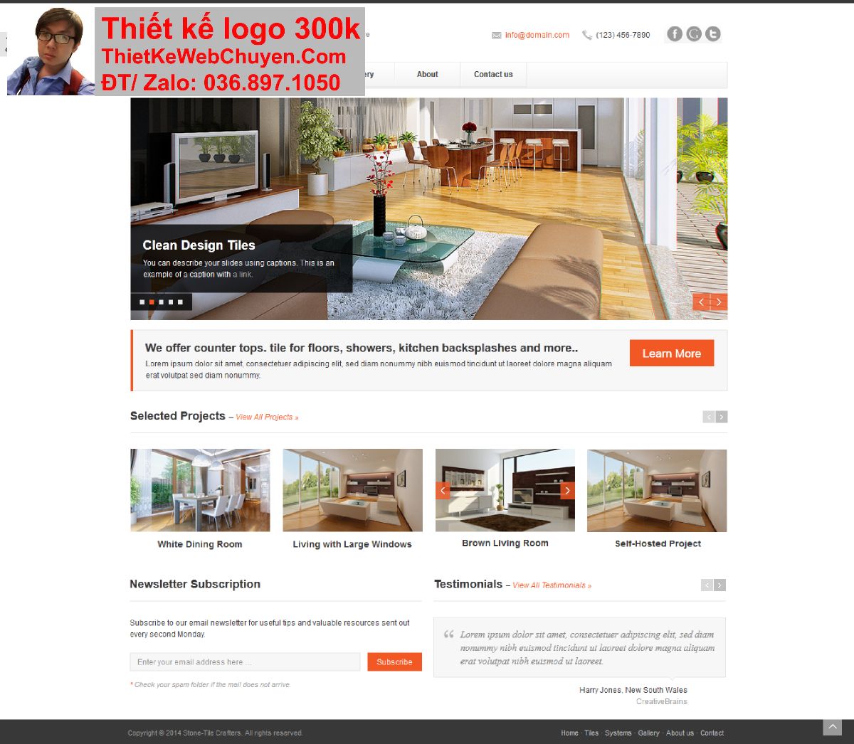 Thiết kế web gạch đá ốp lát chuyên nghiệp Thiết kế web gạch đá ốp lát chuyên nghiệp
