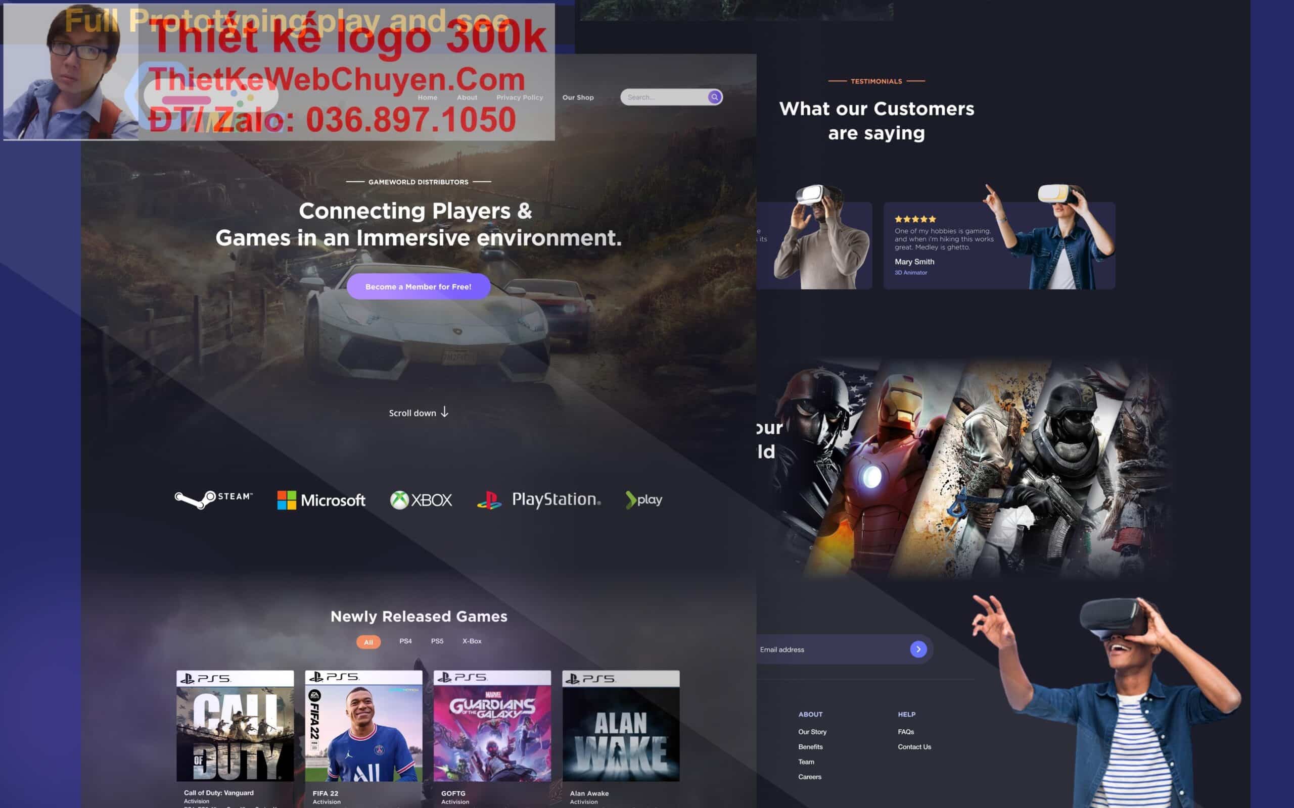 Thiết kế web game chuyên nghiệp Thiết kế web game chuyên nghiệp