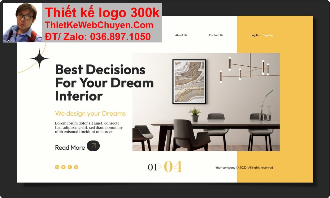 Thiết kế web giới thiệu dự án xây dựng nội thất chuyên nghiệp Thiết kế web giới thiệu dự án xây dựng nội thất chuyên nghiệp