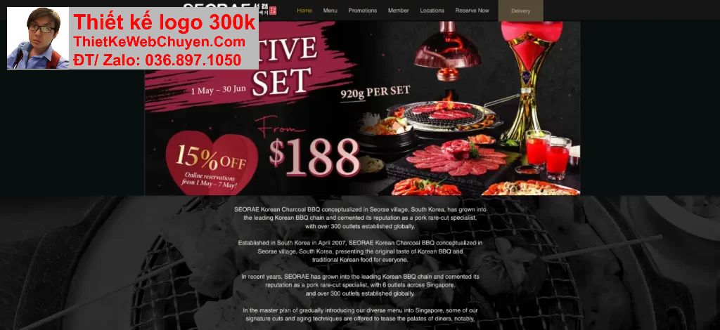 Thiết kế web nhà hàng Buffee BBQ chuyên nghiệp Thiết kế web nhà hàng Buffee BBQ chuyên nghiệp