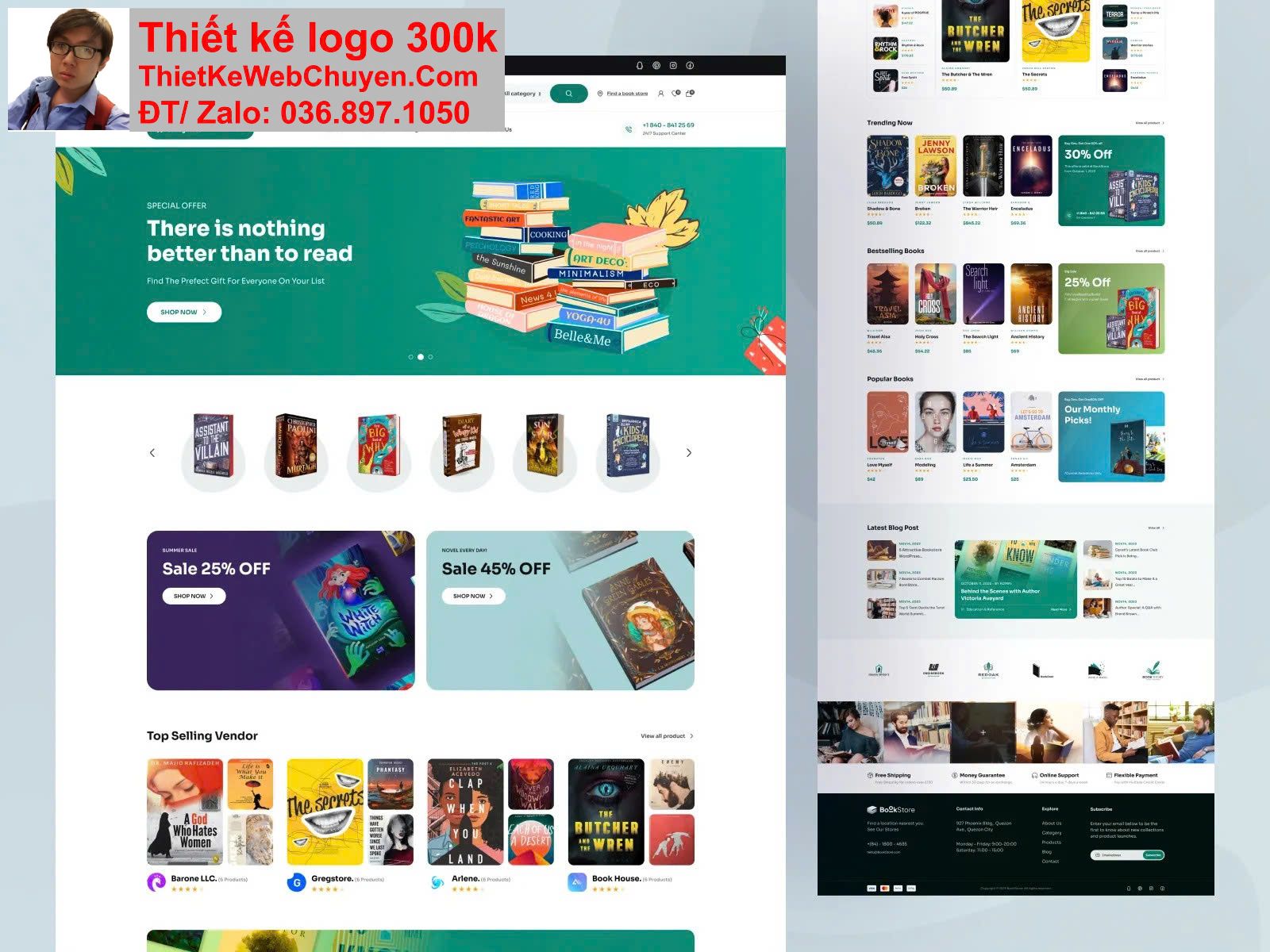 Thiết kế web nhà sách chuyên nghiệp Thiết kế web nhà sách chuyên nghiệp