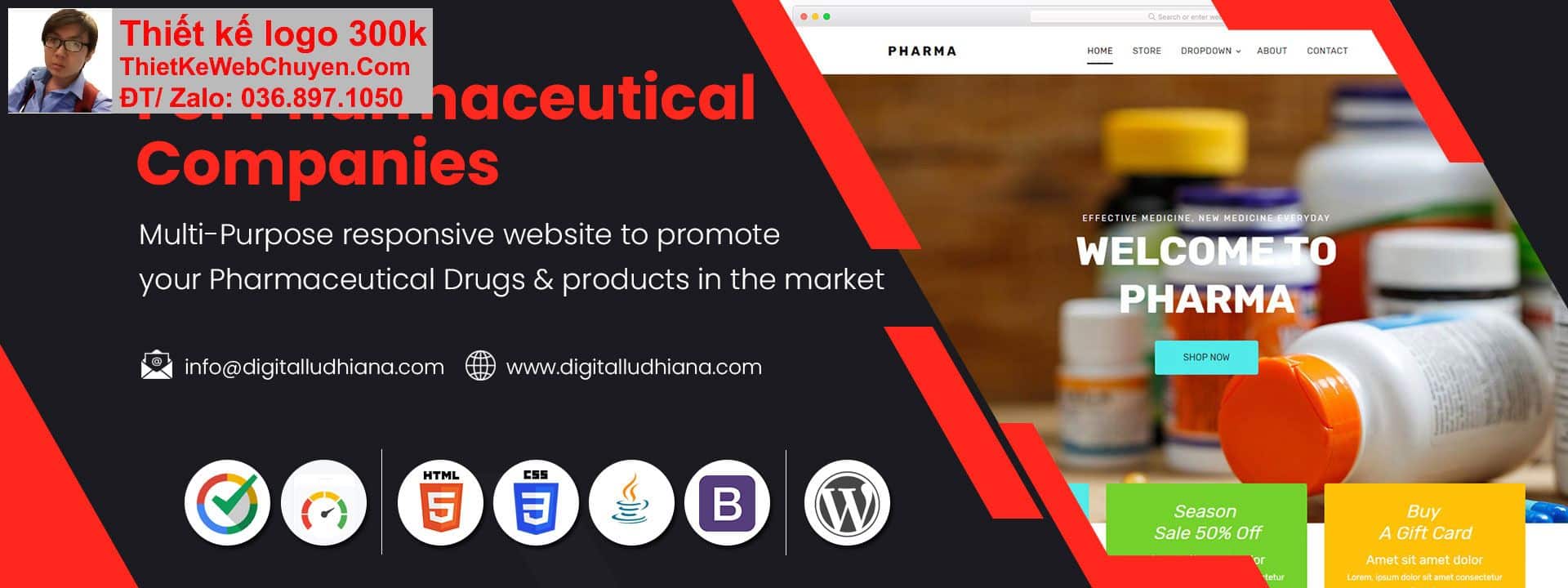 Thiết kế web nhà thuốc công ty dược phẩm chuyên nghiệp Thiết kế web nhà thuốc công ty dược phẩm chuyên nghiệp