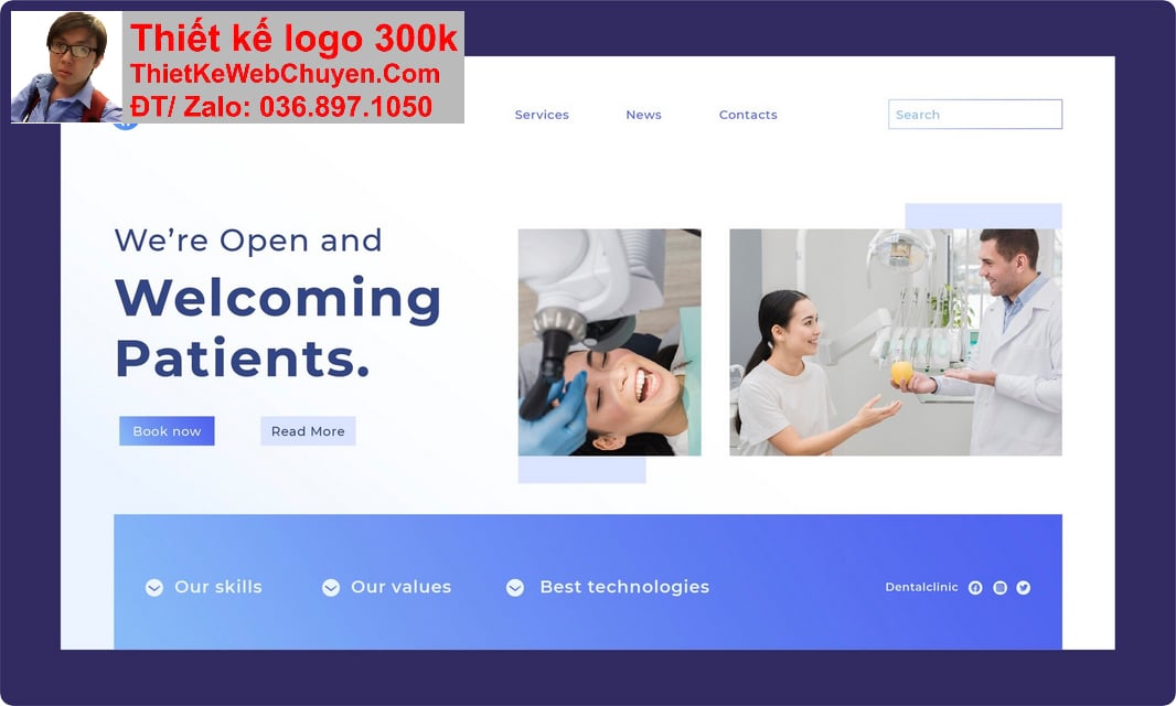 Thiết kế web phòng khám đa khoa chuyên nghiệp